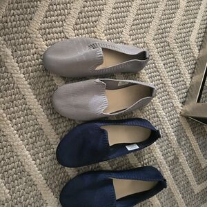 Danskin Women's Slip-On Flats - Gray and Navy